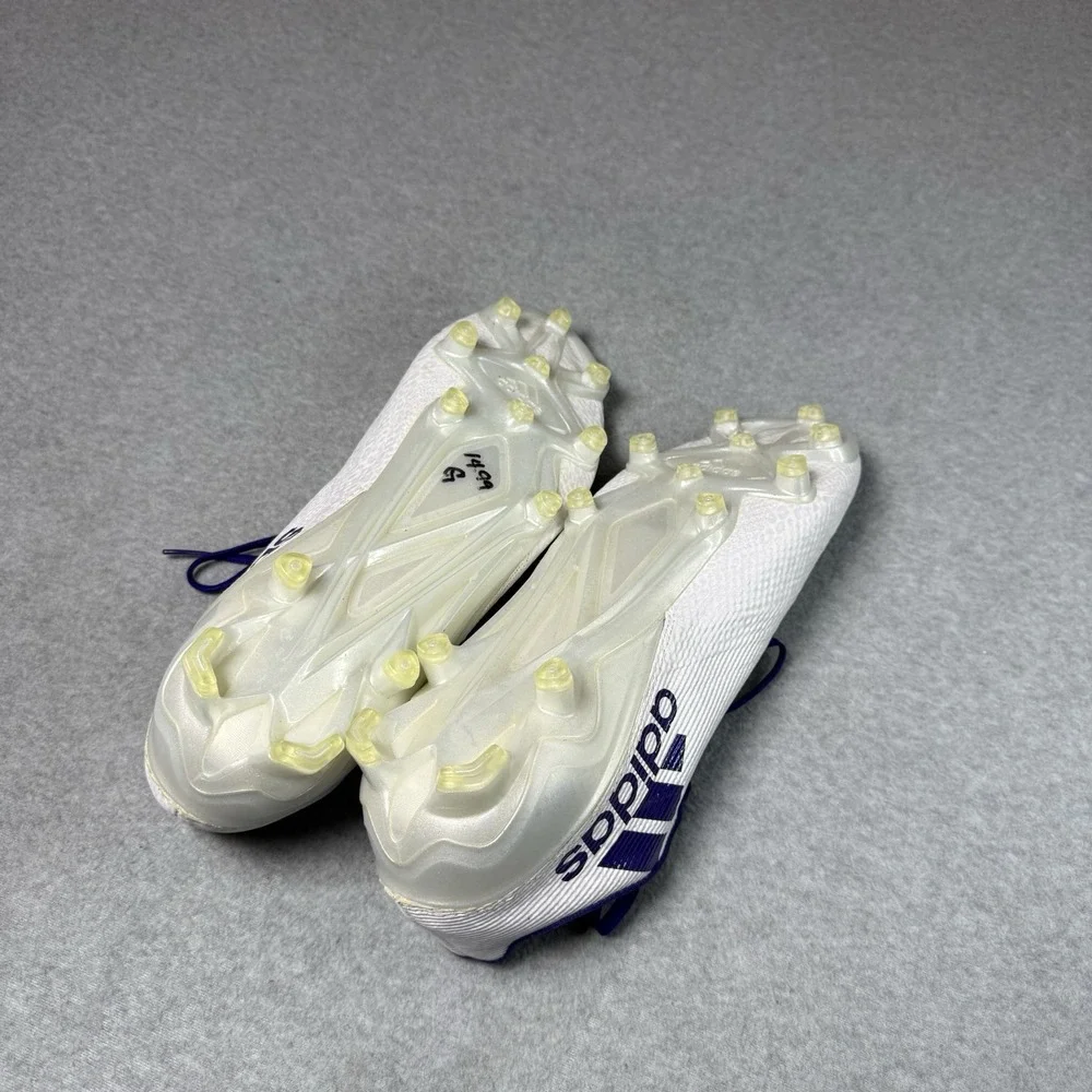 Adidas Adizero 5-Star 5.0 Football Cleats Mens 17 White/Purple Athletic‎ Sports